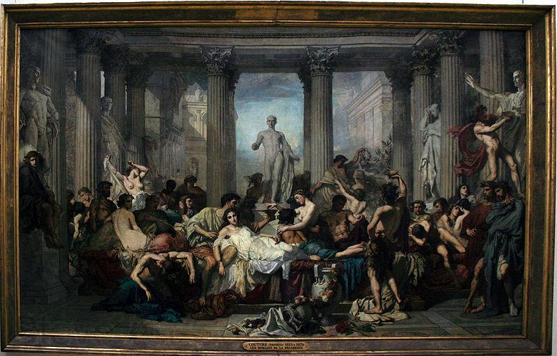 Thomas Couture The Romans of the Decadence France oil painting art